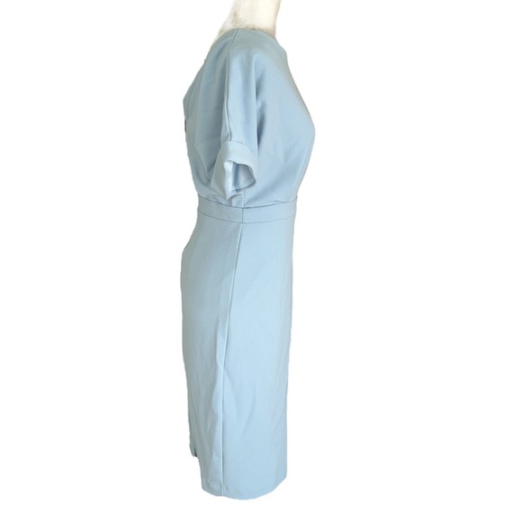 NWT Alexia Admor Jacqueline Light Blue Crepe Midi Dress in Halogen Blue - S - Picture 8 of 16